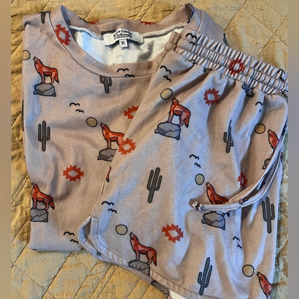 Boutique Soft Desert Print Lounge/Sleep Set. Sz XL.